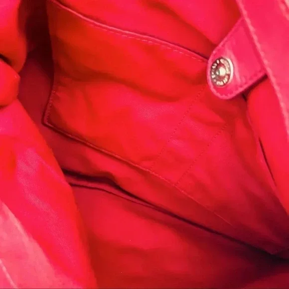 Coach Red Leather Large Christie Carryall Tote - Picture 8 of 14